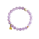 OZ Dunhuang Series PL1000 Kunzite Crystal Bracelet, with Ivory Nut and Beeswax